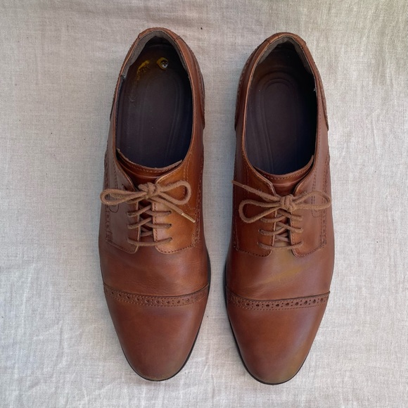 Chestnut Leather Oxfords - Picture 2 of 8